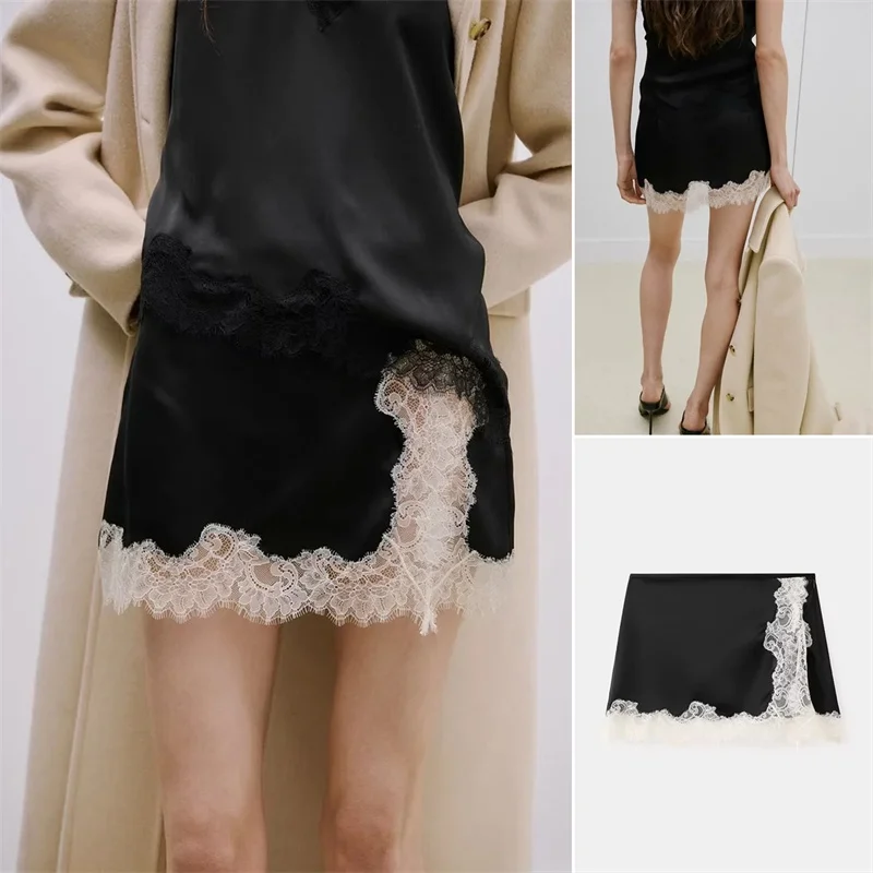 

Новая женская юбка для повседневной носки весна-лето: кружевная, с лоскутными вставками, средней длины, прямого кроя, дышащая, для отдыха и повседневной носки