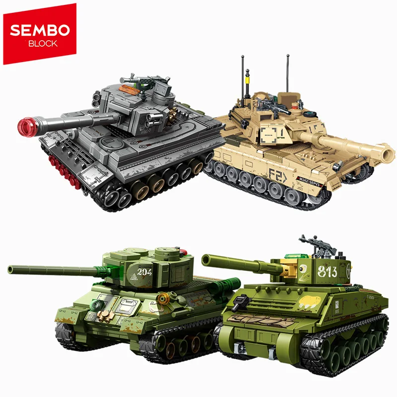 SEMBO BLOCK Tank Series Military Tank Building Blocks MOC Model Kit for Boys Army Engineering Vehicle Ideas for Kids Boy gifts
