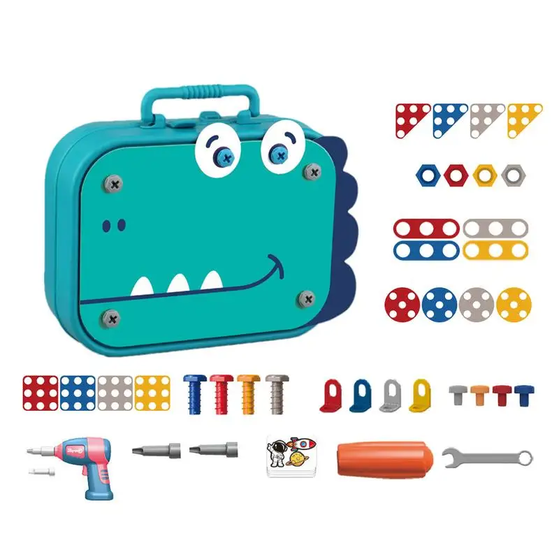 

Educational Toys Toolbox 211pcs Pretend Play Preschool Children Nut Screw Assembly Simulation Carpenter Toy Tool For Kids