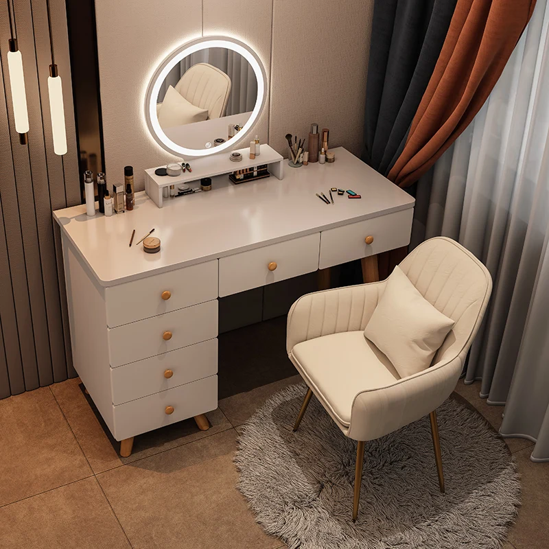 

Nordic Furniture Bedroom Makeup Dressing Table Wooden Girl Dressing Table with Mirror Dresser Makeup Tafel Home Furniture XY50D