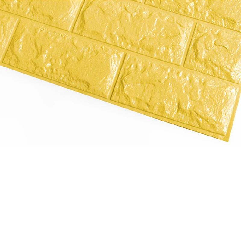 

3D Self Adhesive Stickers Brick Design Easy Cut Residue Free Protection for Kids Scratch Resistant Decorative Panels 3D for Home