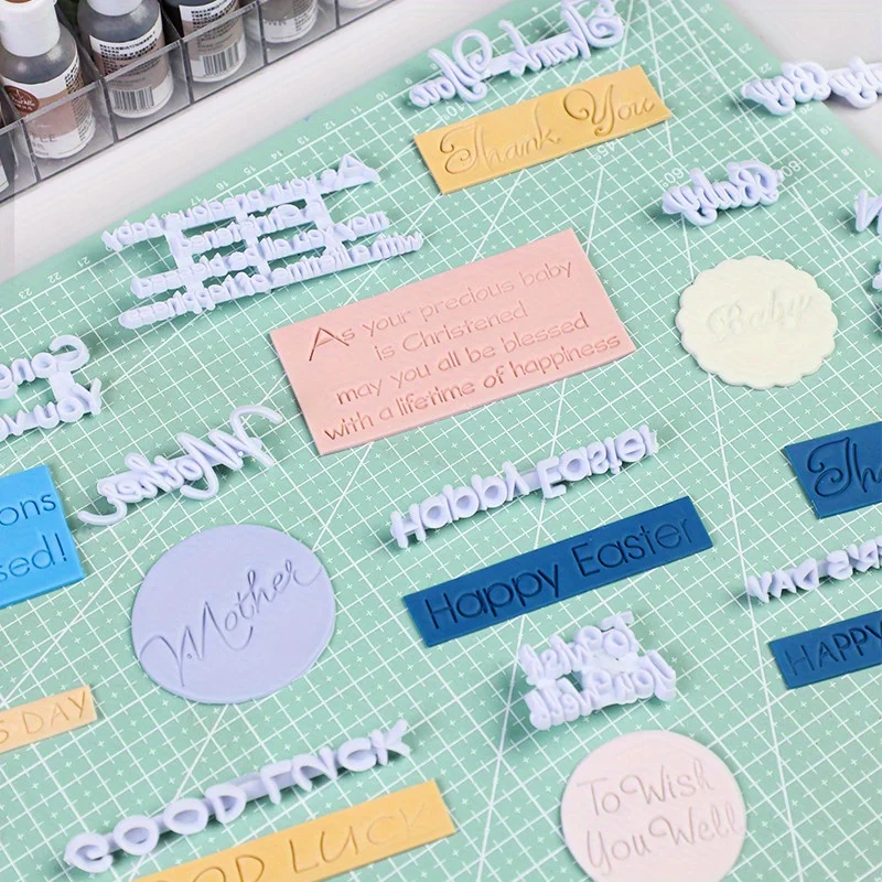 13 stücke englische Buchstaben hand geschriebene Dekoration Schneidform Fondant Kuchen Dekoration Fondant Werkzeug Ton Backen Kunststoff form