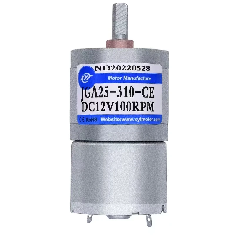 

JGA25-310 miniature DC speed reduction motor, low-speed high-speed small motor 6V12V speed control motor