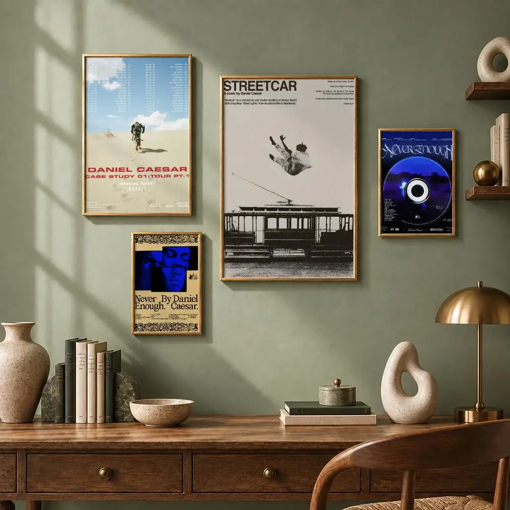 Aesthetic Singer D-Daniel CaesarS Poster HD Self-Adhesive No Residue After Removal Ideal for All Kinds of Wall Decor