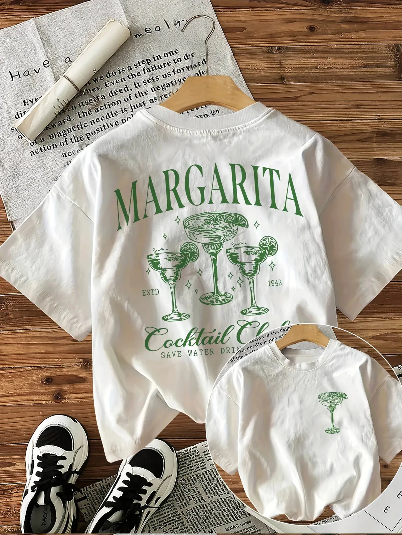 Y2k Margarita Drink Printed Women's T-shirt Funny Female Tshirt Egirl Korean Summer Casual Short Sleeved Tee Tops Women Clothing