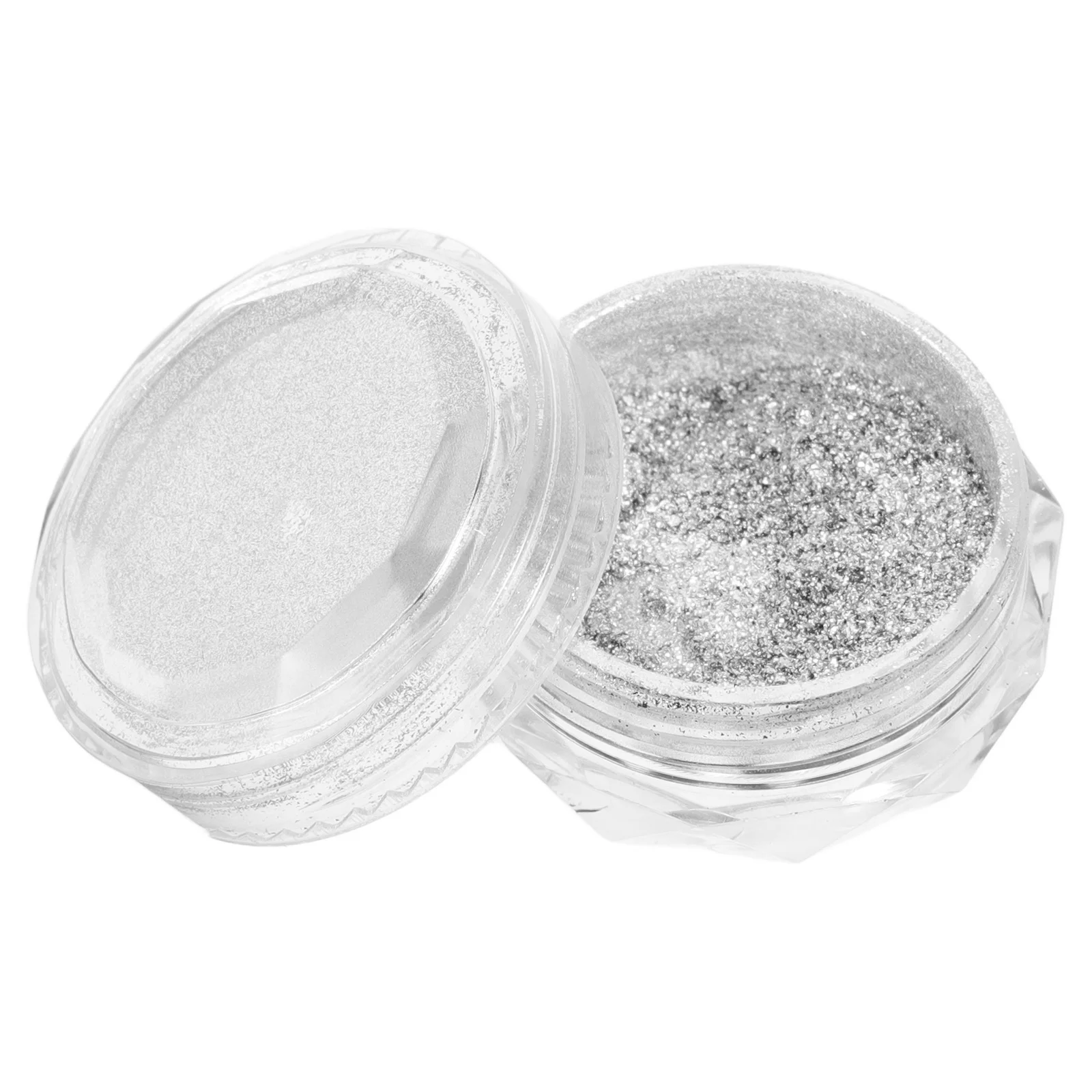 مسحوق أظافر فضي لامع رفيع للغاية عالي اللمعان لتزيين الأظافر رقائق معدنية متألقة مانيكير لحفلات الزفاف ومهرجان Dip #2
