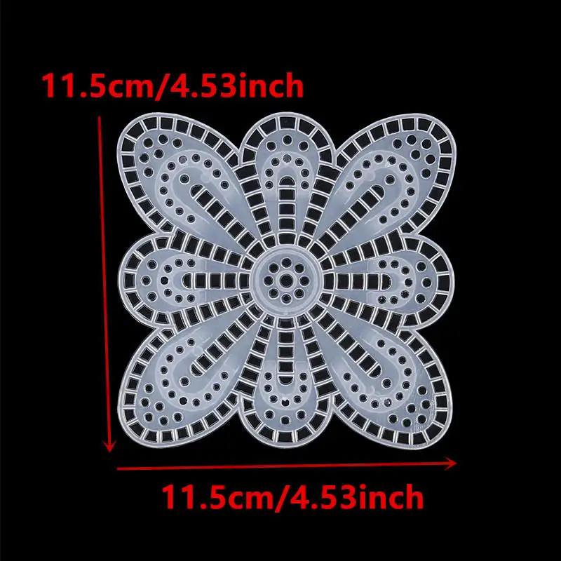 Kunststoff-Blumen-Häkelnetz mit acht Blütenblättern, handgefertigtes Weben für DIY-Taschen, Zubehör, Häkeln, 10/30/50 Stück, Weiß