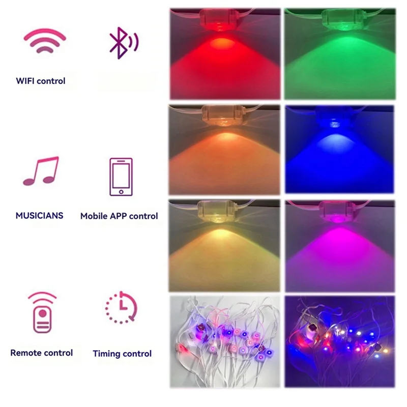 T19C Smart Fantasy Rhythmic Eaves Light WIFI Controller Works With Alexa Google Home Assistant EU Plug