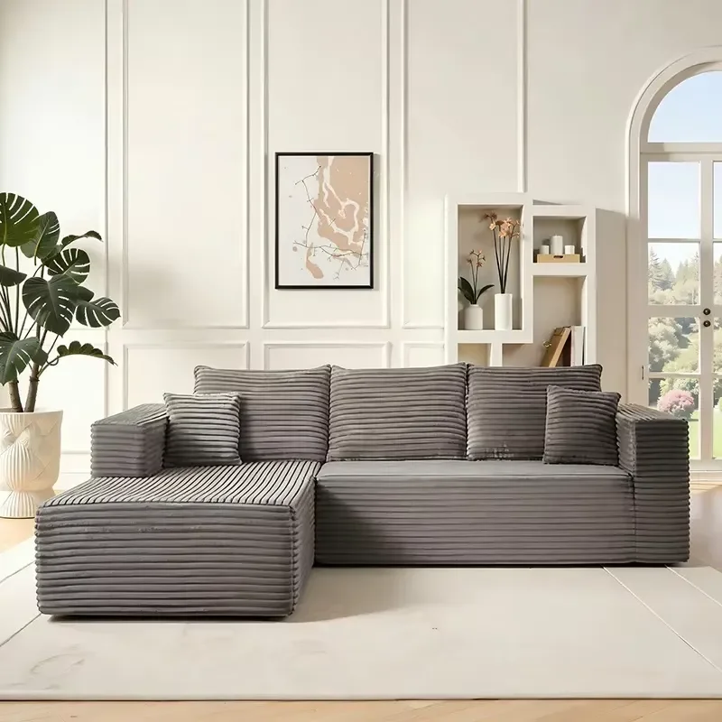 Vacuum Compressed Foldable Sofa Bed High Rebound Sponge Fabric Convertible Couch Suitable for Apartment Hotel Living Room