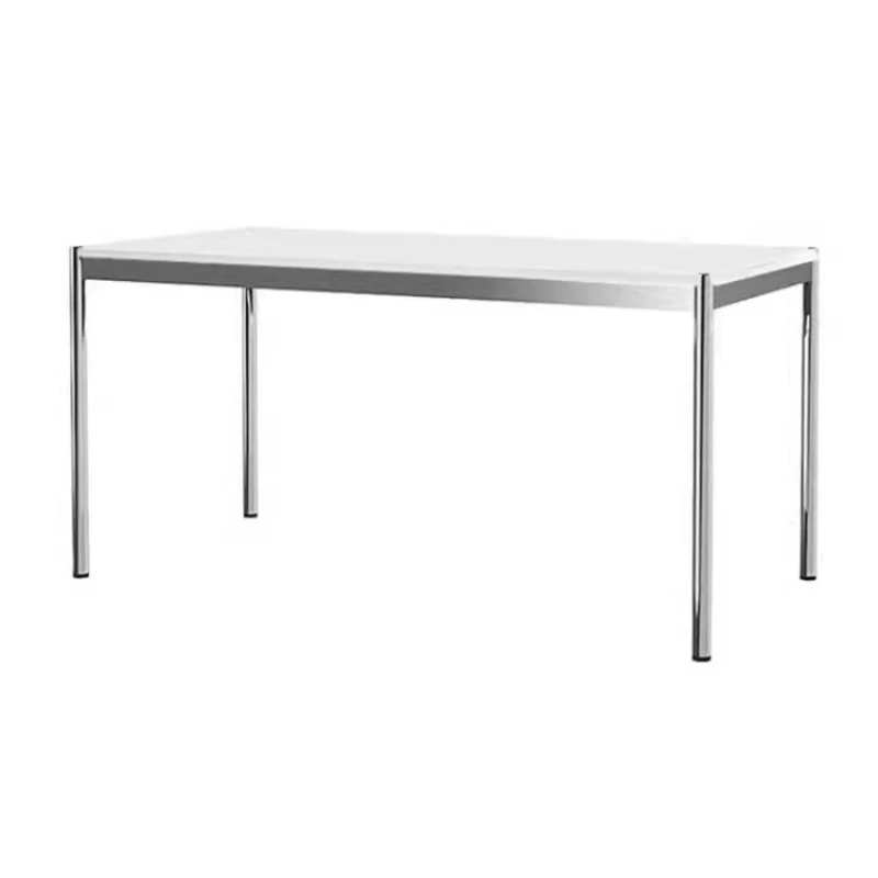 

Nordic simple conference table medieval stainless steel desk desk desk Bauhaus rectangular computer table dining table
