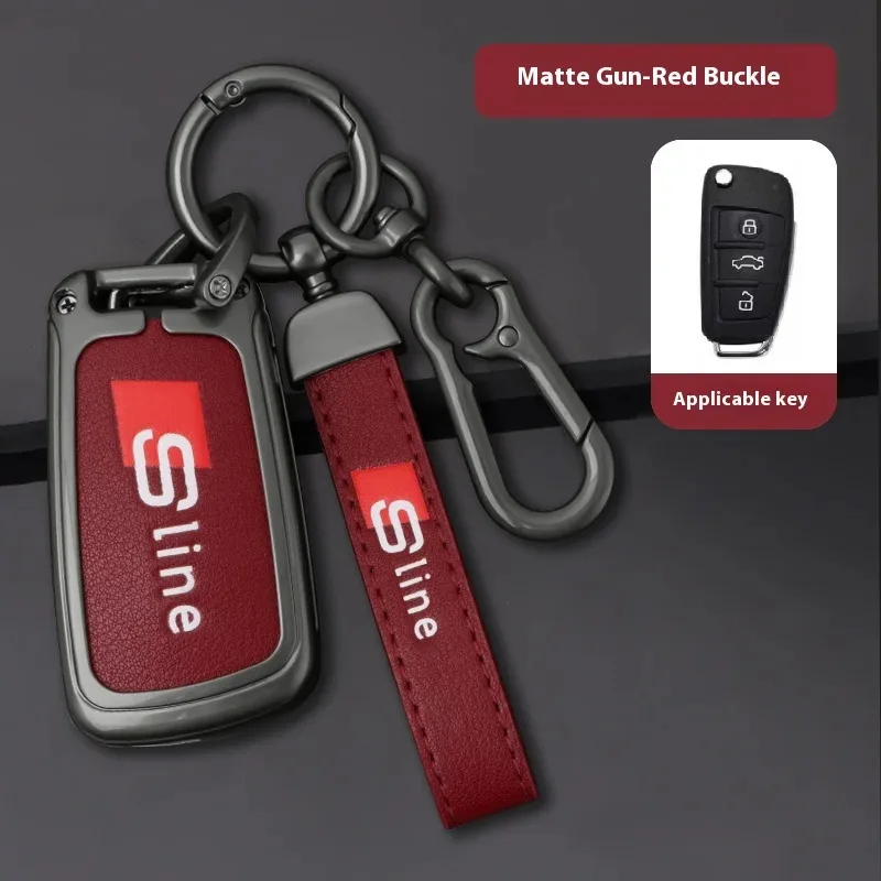 

Car Zinc Alloy Leather Car Key Cover Case For Audi ABT A1 A2 A3 A4 A5 A6 A7 A8 Q2 Q3 Q4 Q5 Q7 Q8 TT RS3 RS4 RS5 RS6 S3 S4 S line