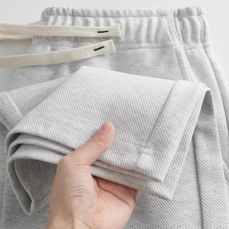 

Heavyweight 300g Combed Cotton Men's Loose Casual Sports Straight Leg Sweatpants High Waist Elastic Waisand Breathable