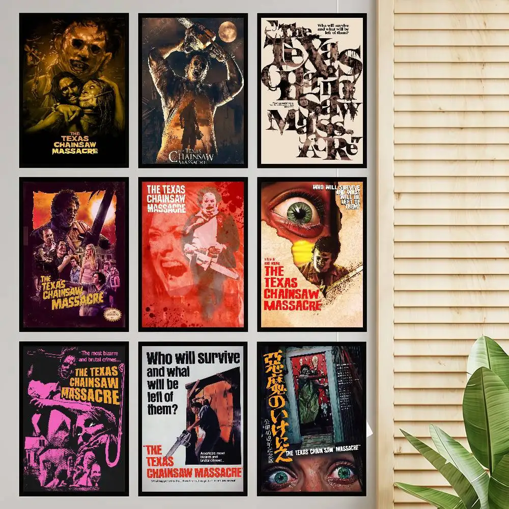 T-Texas Chainsaw Massacre Movie Classic Vintage Posters Whit