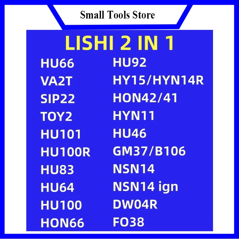 

lishi 2 in 1 tool HU92 HYN14R HON42 HYN11 HU46 GM37/B106 NSN14 DW04R FO38 HU100 HON66HU66 VA2T SIP22 TOY2 HU101 HU100R HU83 HU64