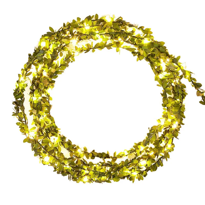 20 LED Ivy Rose Flower Christmas Lights Holiday String Lights Battery Operated Valentine Wedding Party Decoration Lamp