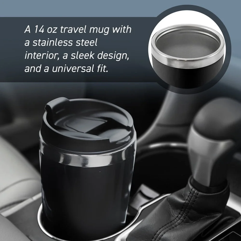 Compact Personal Coffee Maker with Stainless Steel Travel Mug Single Serving Brewer Home Office Dorm RV Auto Shut Off