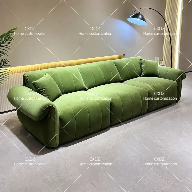 Wabi Sand Wind Living Room Sofa Bed Dual Purpose Folding Double Small Apartment Sitting Lying Dark Green Flannel