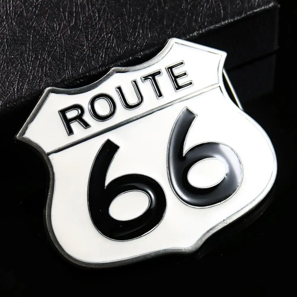 40MM Ethnic Americam Famous Road Zinc Alloy ROUTE 66 Belt Buckle Cowboy Homemade Man Leather Crafts Male Jeans Strap Gifts Parts