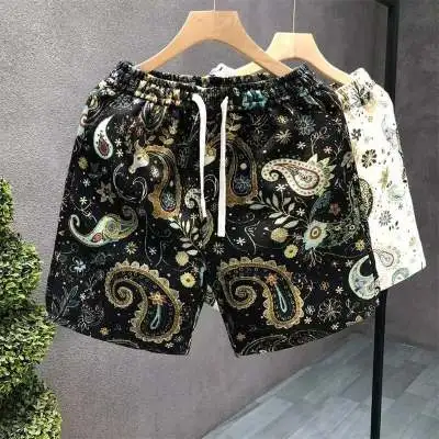 

American Print Trendy Men's Short Pants Summer New Arrival Youth Vitality Breathable Lightweight Polyester Fiber Sport Shorts