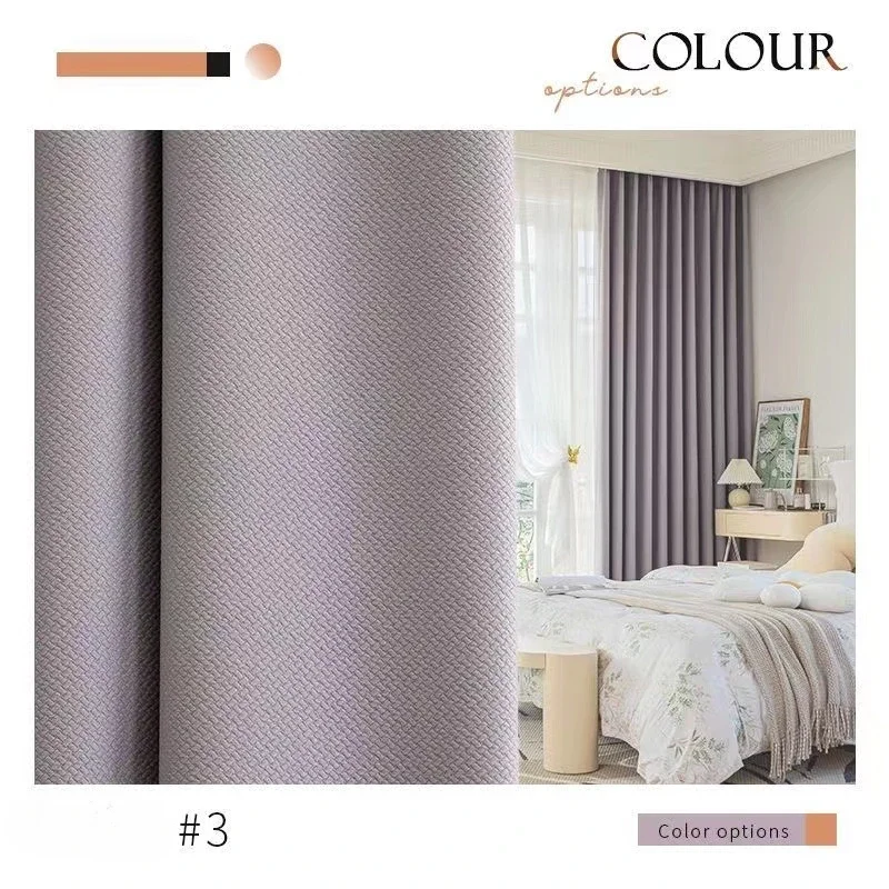 Custom Size Full Blackout Curtains New Living Room Bedroom Floating Window High Precision Curtains Blackout Light Luxury Modern