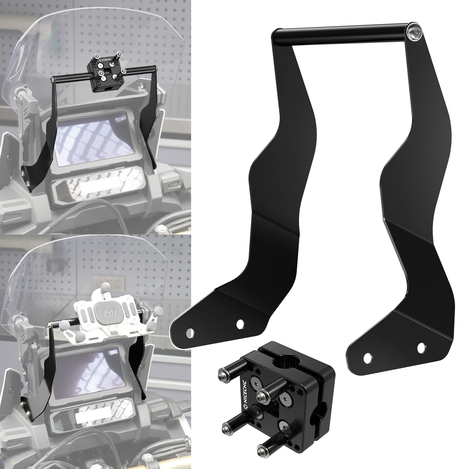 

Motorcycle GPS Navigator Holder Mobile AMPS Brackets for Honda CRF1100L Africa Twin/Adventure Sports 2020-2022 2023 2024 2025