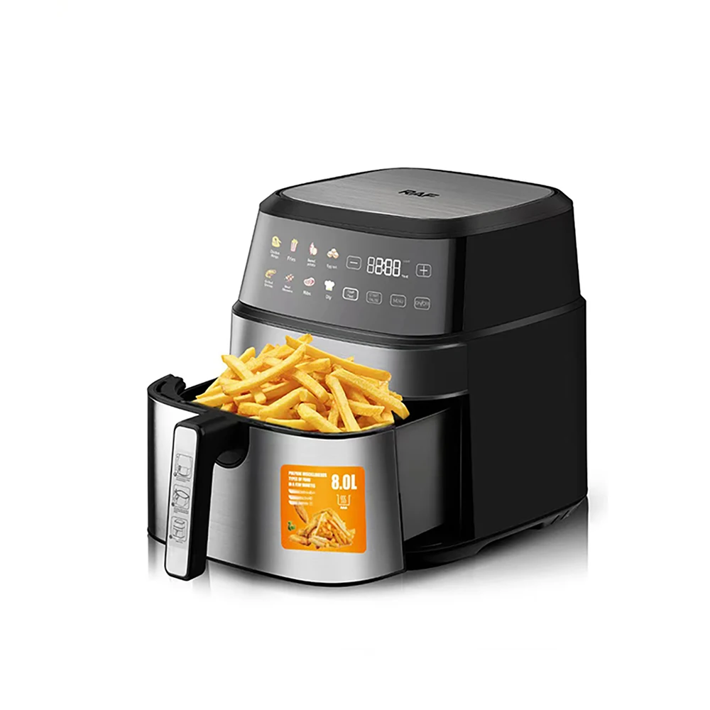 8L Large Capacity Smart Electronic Digital Deep Fryers Without Oil  Multi-Function  With Touchscreen Household Air Fryer