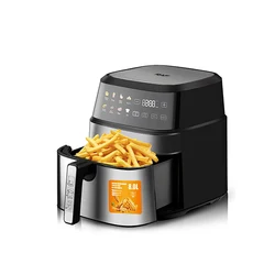 8L Large Capacity Smart Electronic Digital Deep Fryers Without Oil  Multi-Function  With Touchscreen Household Air Fryer