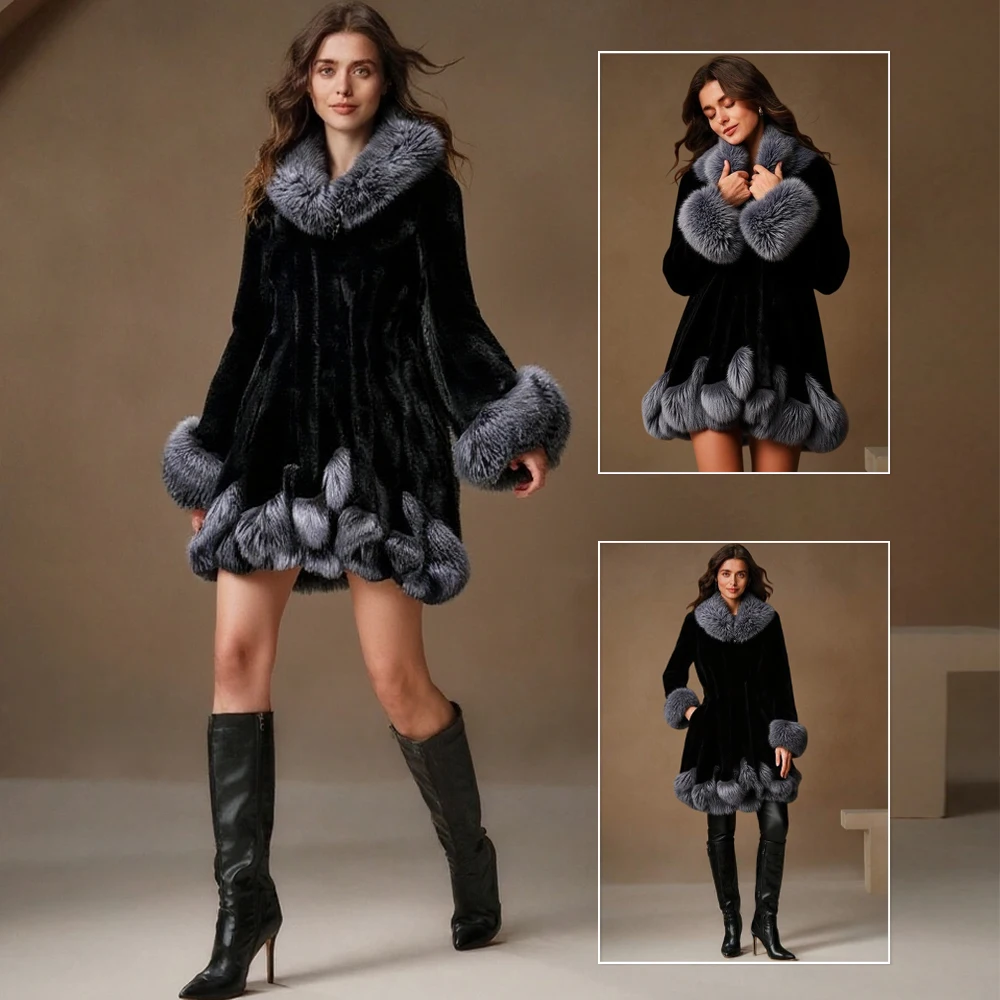 

Свободная куртка из искусственного меха с капюшоном, женская толстая осенне-зимняя корейская куртка макси, длинные теплые роскошные меховые парки, пушистая верхняя одежда Bontjas