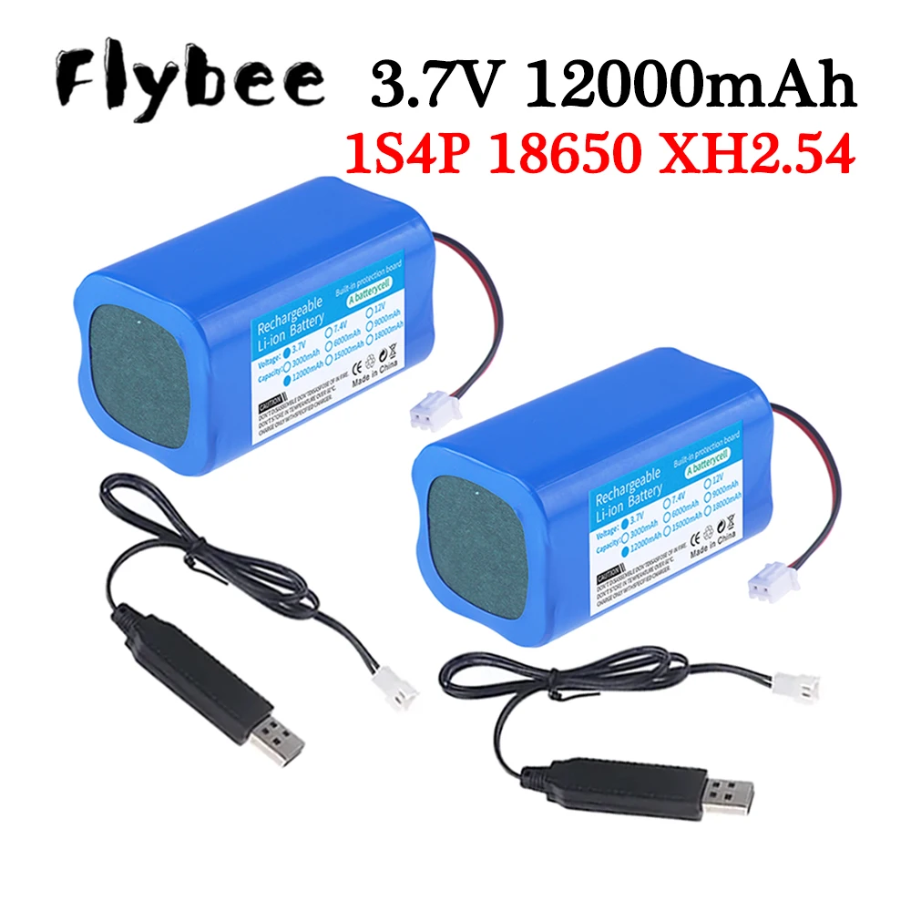 4.2V Emergency DIY Batteries 18650 Lithium-ion 3.7V 12000mah Rechargeable Battery Pack For Fishing LED Light Bluetooth Speaker