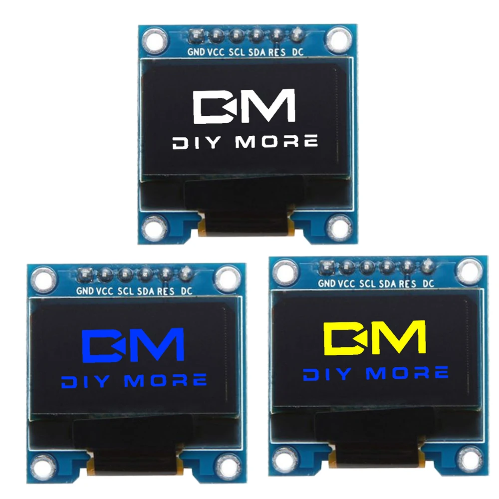 0.96 inch Monochrome OLED Display Module 6PIN 3.3V Resolution 128x64 Control Chip SSD1306 SPI/IIC For Arduino