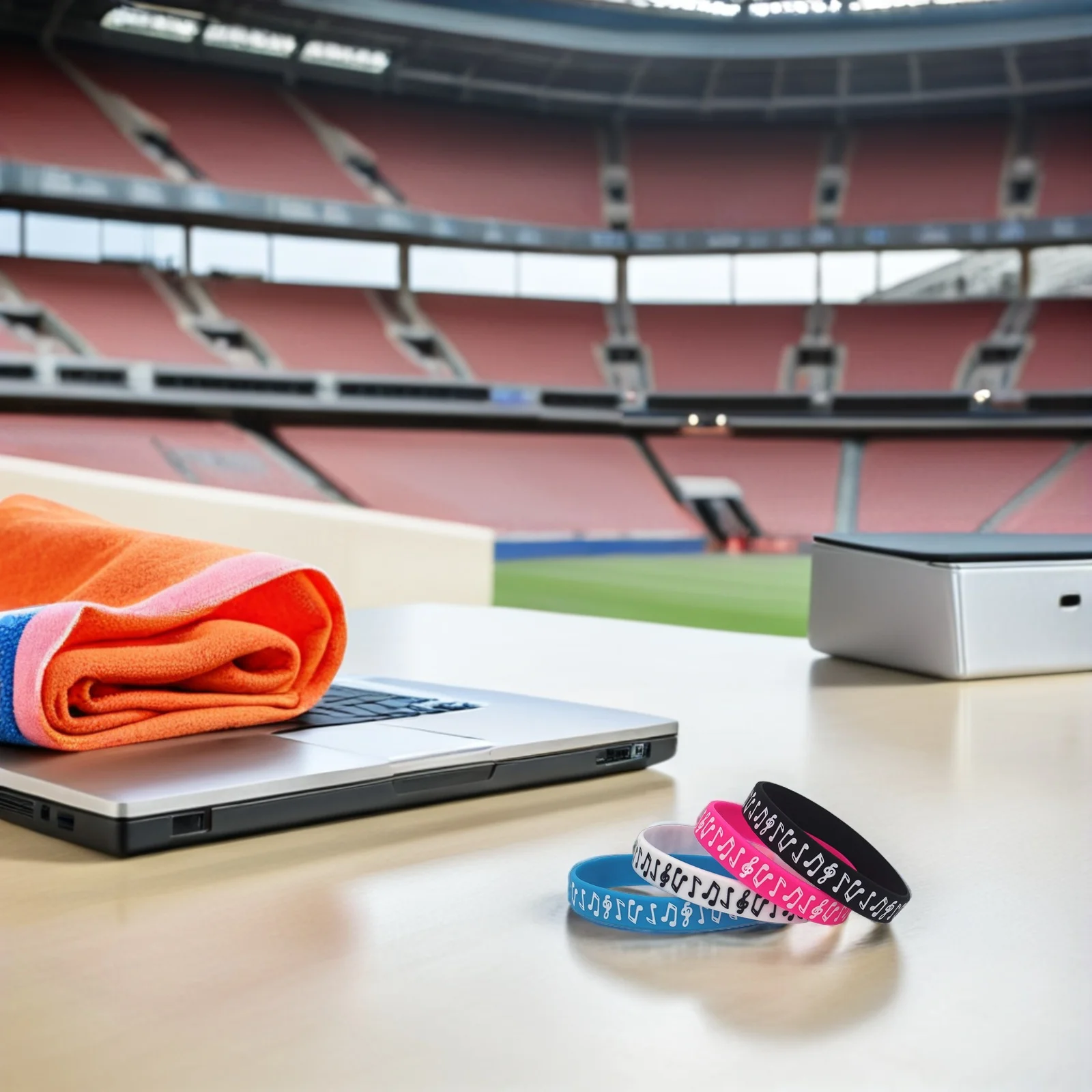 

40Pcs Silicone Music Note Bracelets Colorful Music Festival Wristbands Party Favors Events Concert Wristbands Bulk Bracelets