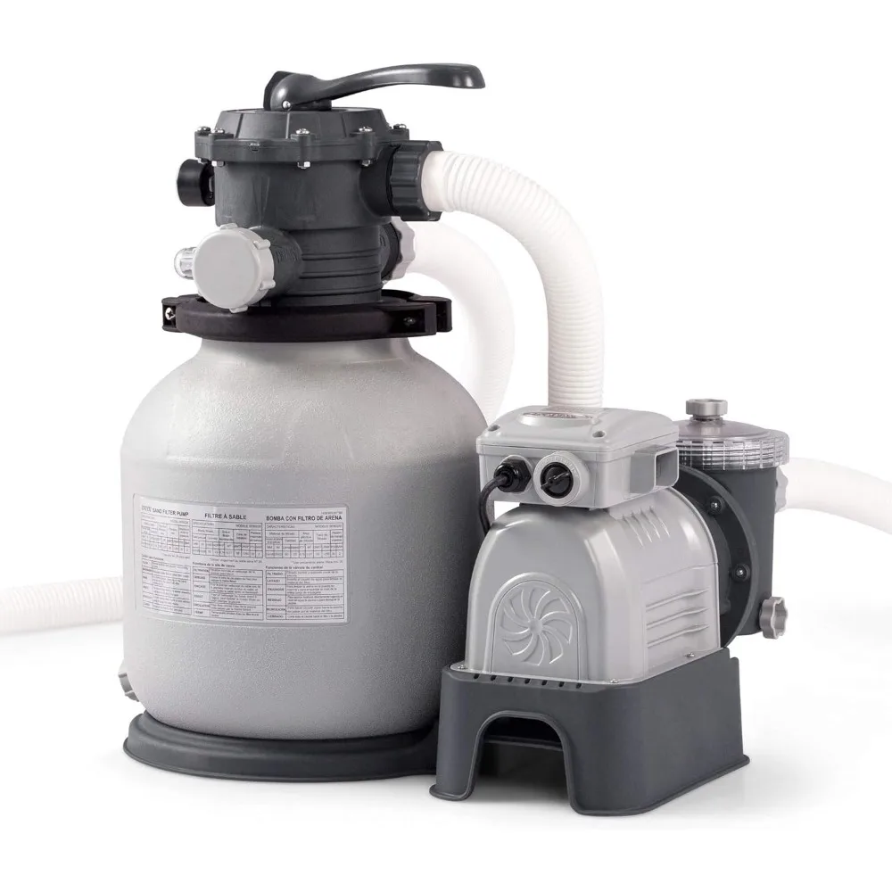 and Filter Pump for Above Ground Pools, 12-inch, 110-120V with GFCI