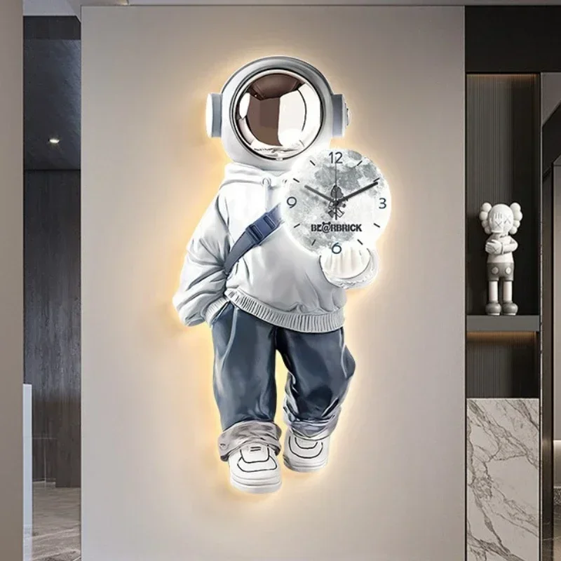 

Large Wall Art Clocks with Light LED Mural Luxury Wall Ornaments Bedroom Kitchen Watches Coffe Bar Home Decoration Accessories