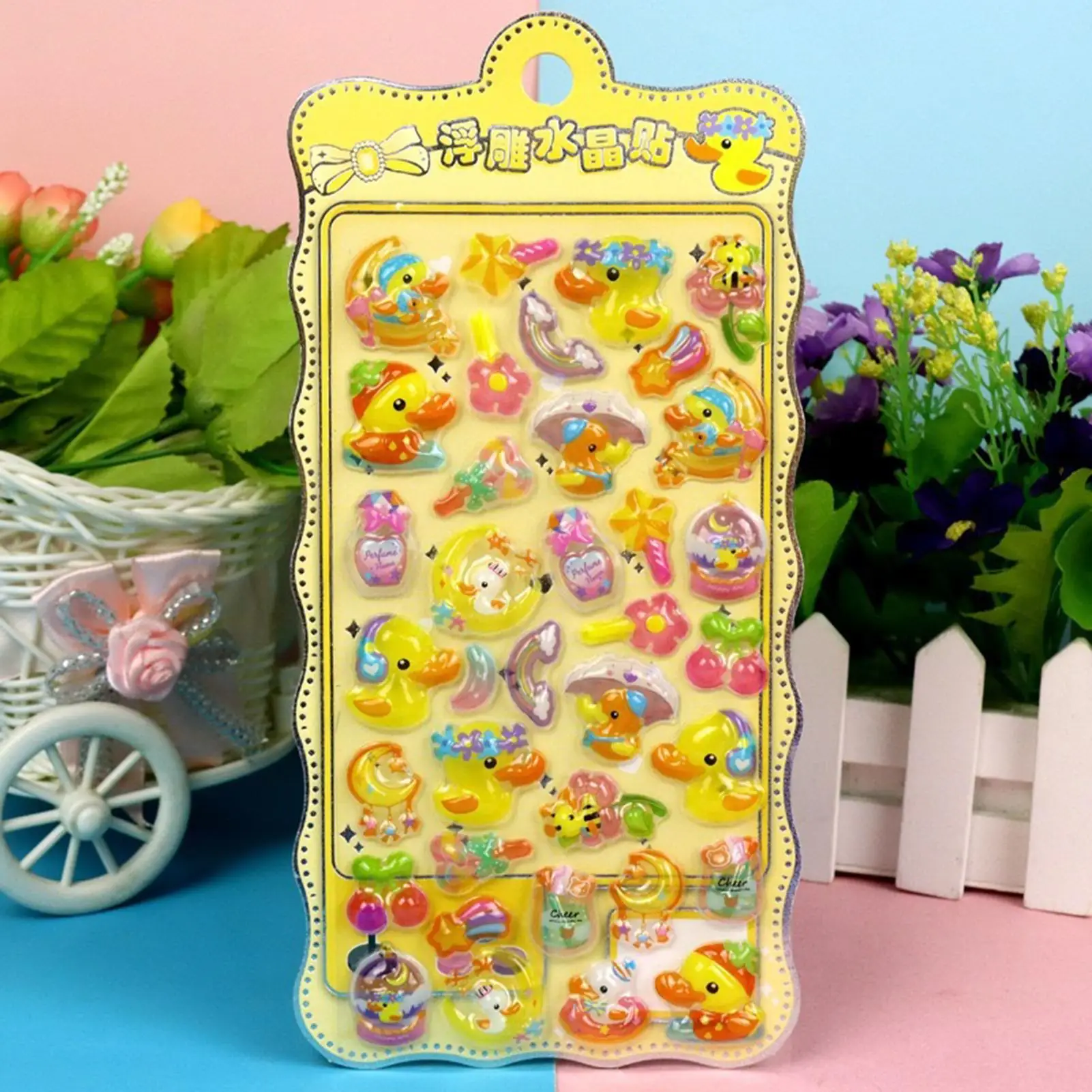 

3D Stickers Cute Aesthetic Stickers Decorations 7 Sheet Journaling Decals for Phone Case Notebook Scrapbooking Journal Laptop