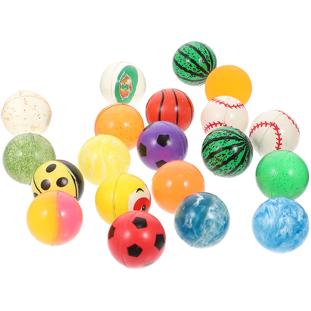 

20Pcs Kids Bounce Balls Elastic Rubber Stress Relief Portable Party Game Playing Jumping Gift Portable Bounce Balls