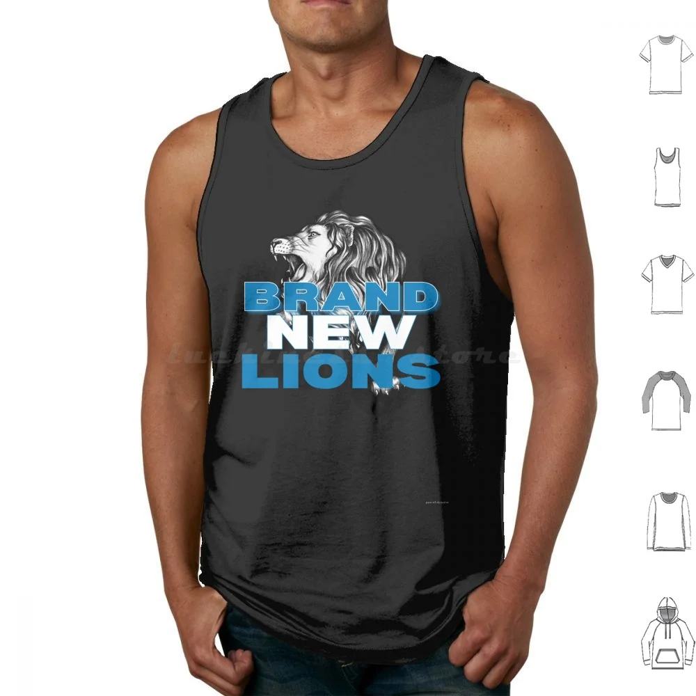 

Brand New Lions-Fans Tank Tops Vest Sleeveless Football Dan Campbell Funny Quote Hard Knocks Dan Campbell Game Day Pride Grit