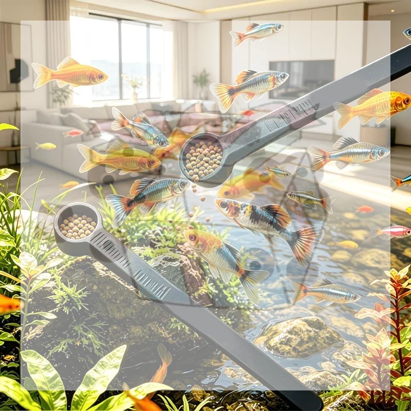 Aquarium Fish Feeding Spoon Set 3pcs Multi Size Accurate Portion Control for Aquascape Hobbyists Feeding