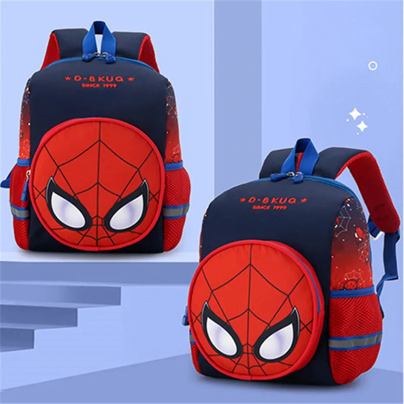 Spiderman Backpacks Cartoon Student School Bag 3d Stereo Kindergarten Super Heroes Backpack Children\'s Travel Bag for Kids Gifts