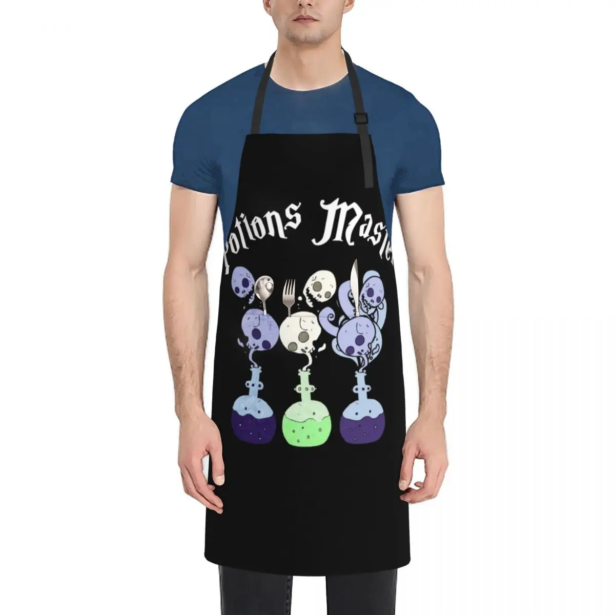 

Potions Master with Poison Bottles Apron bib For Nail Stylist Apron