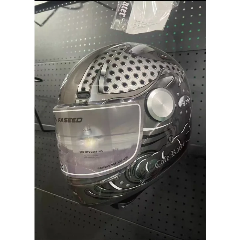 FASEED Motorycle Helmet Moto Retro Helmet Men Motorbike Riding Motocross Full Face Helmets Capacete De Moto