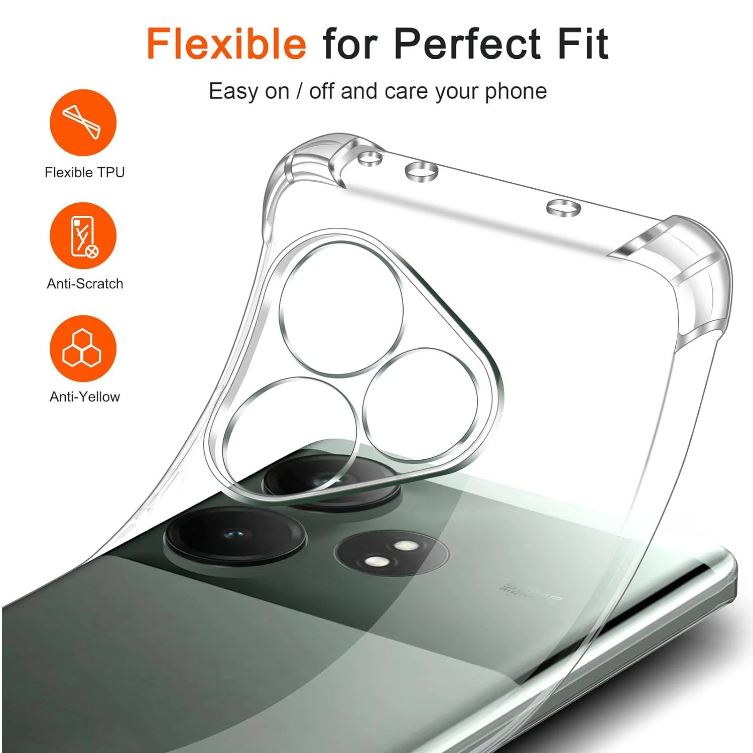 Four-Corners Shockproof TPU Case for Realme GT 7 Pro 6 6T Neo 3 3T Pro 2T Note 50 Protective Cover Clear Capa Shell Fundas Coque