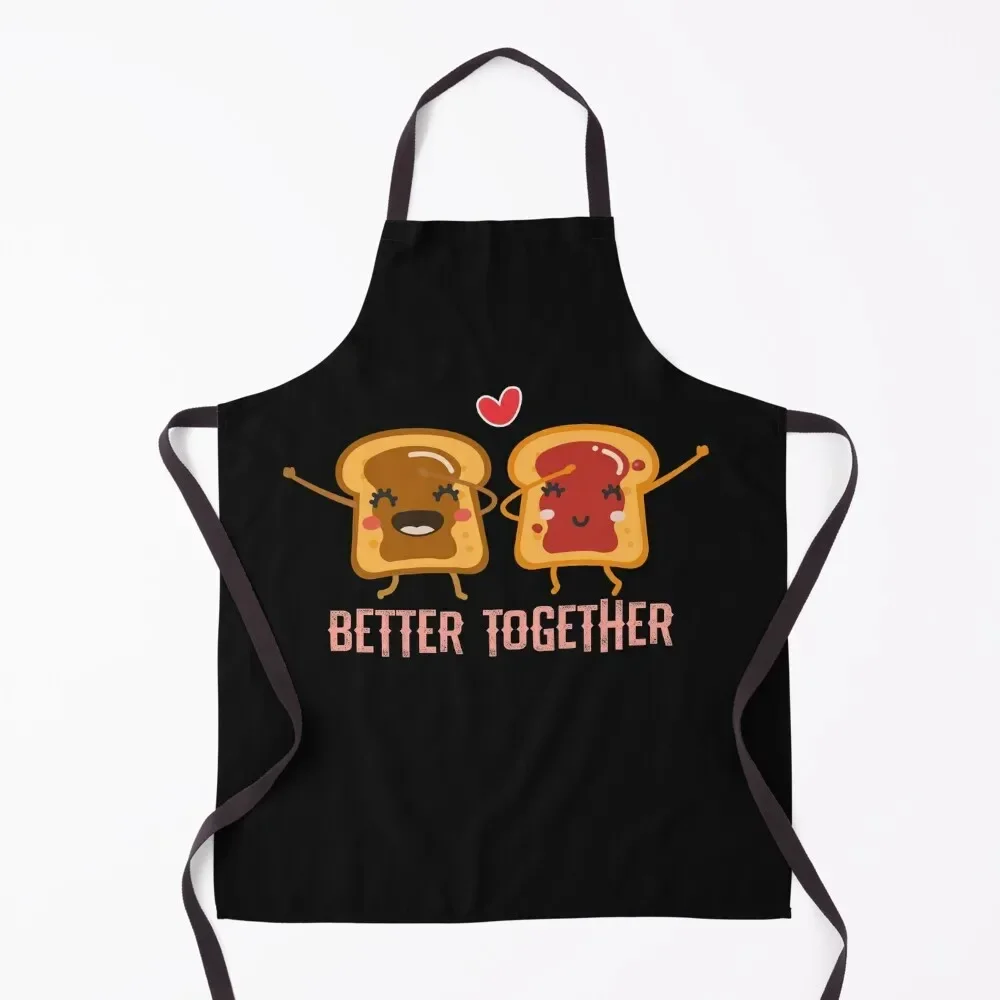 

Better Together Peanut Butter Jelly Sandwich Gift Apron Customizable Woman Kids Apron