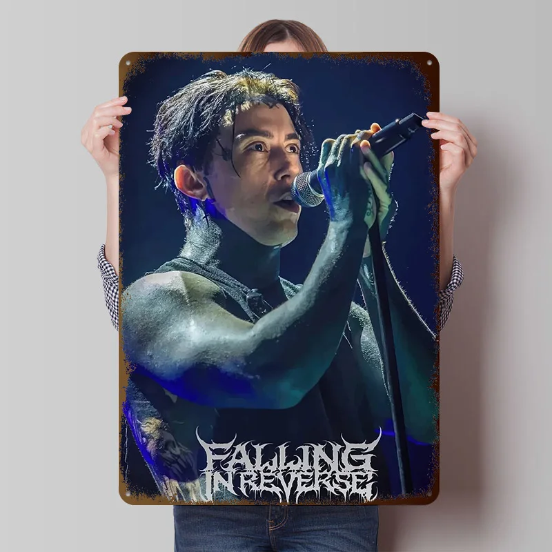Ronnie Radke Performing Live Printing Poster Customized Retro Wall Art Vintage Metal Signs for Interior Decoration Living Room