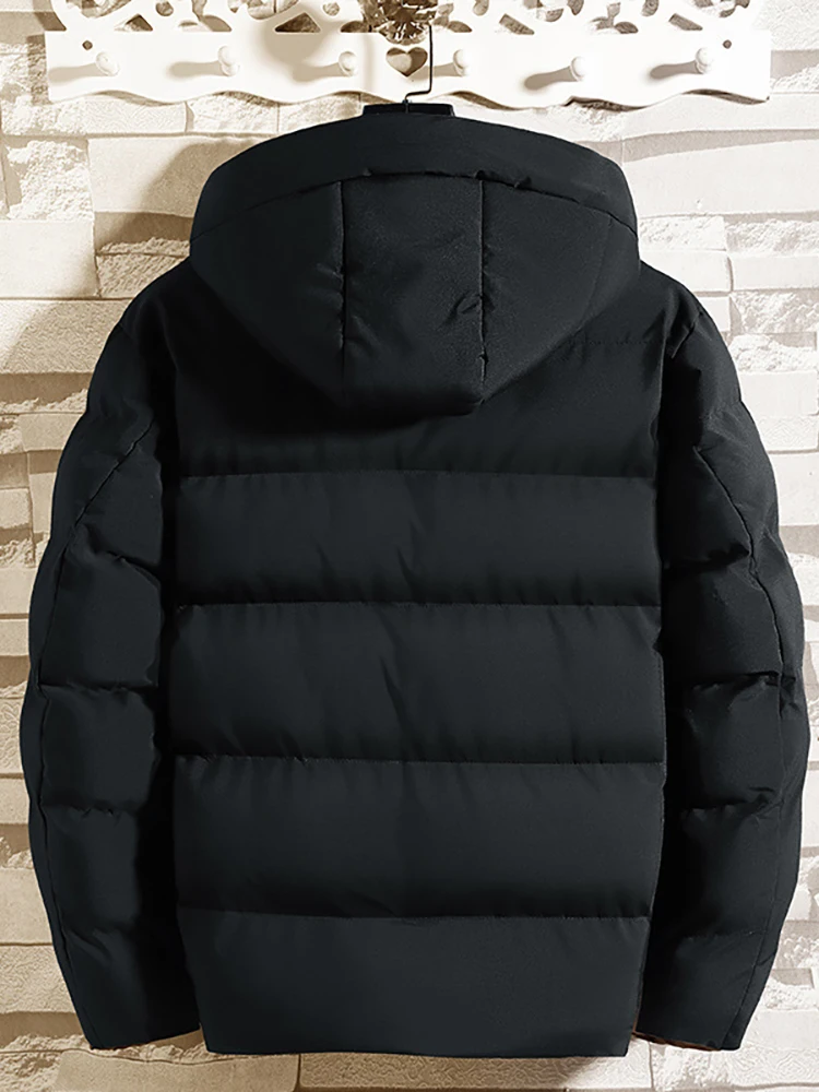 Veste à capuche rembourrée en coton pour hommes, vêtements décontractés, parkas optiques, manteau chaud, vêtements d\'extérieur pour hommes, grande