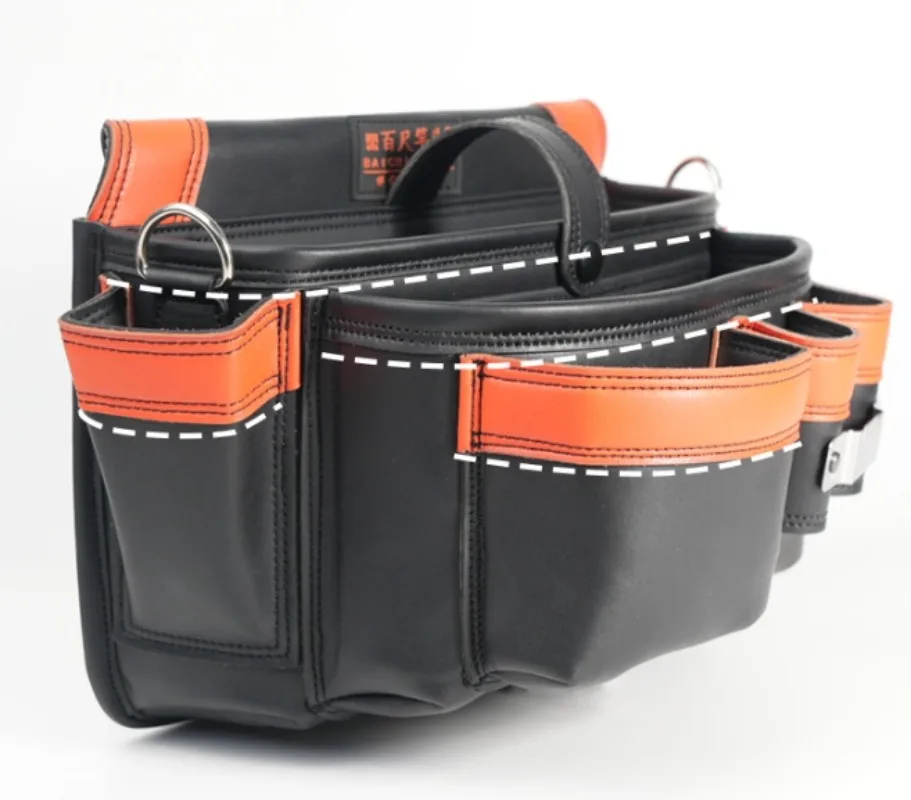 Electrician Maintenance Waist Bag Microfiber Leather Hardware Tool Waist Bag Construction Home Appliance Installation Kit