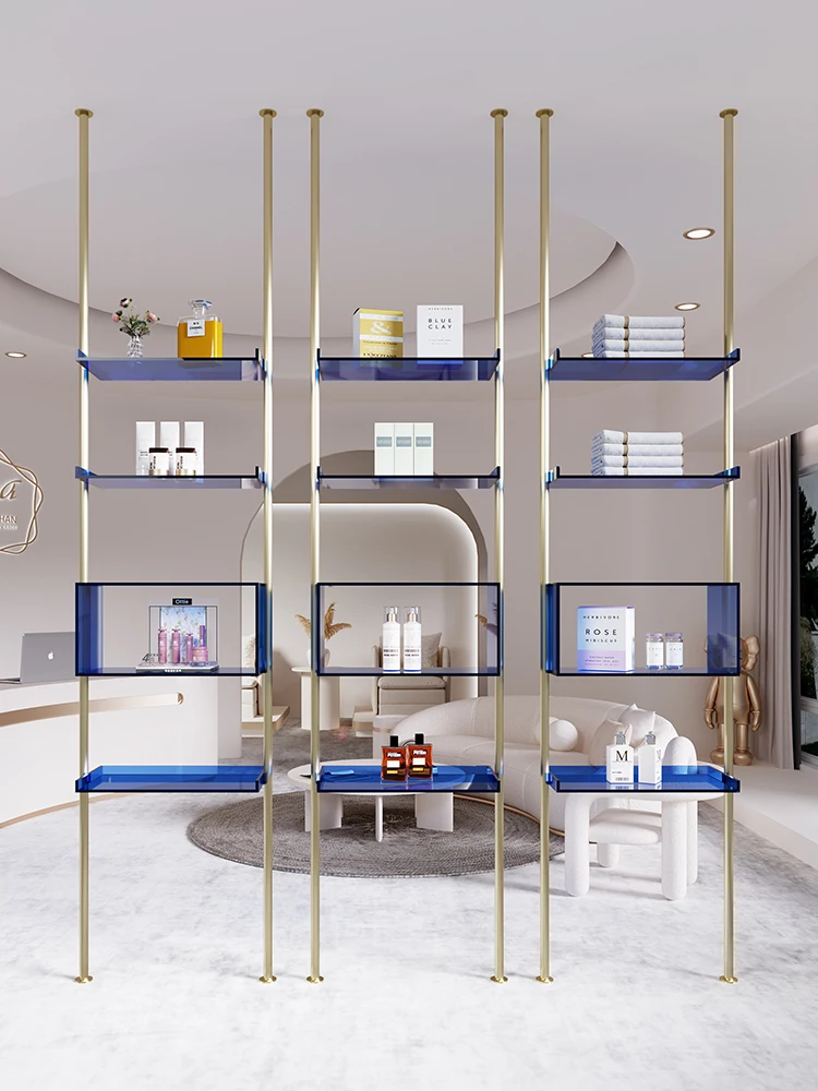 

Simple commercial display stand Beauty salon Product display stand Hall Partition shelf Product shelf Exhibition hall Display st