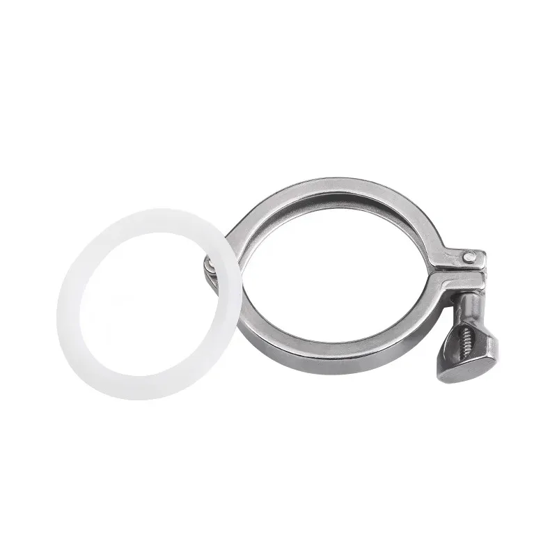 4 Inch SS304 Sanitary Tri Clover Clamp With Middle Ferrule Flange Stainless Steel Pipe Fitting For Home Brewing Equipment