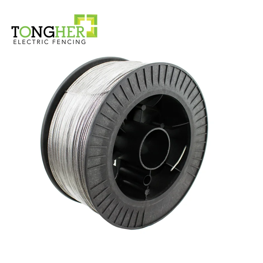 High Tension Multi-strands Aluminum Alloy Wire of 2mm In Diameter 400m/roll for Electric Fencing