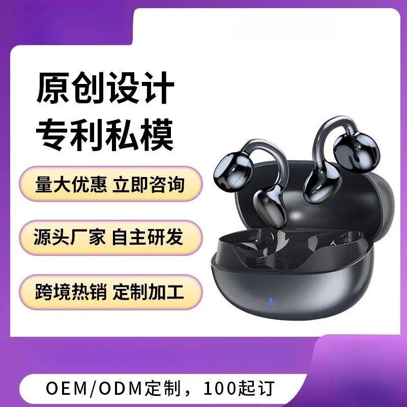 Popular bone voiceprint wireless bluetooth headset clip ear wholesale noise reduction