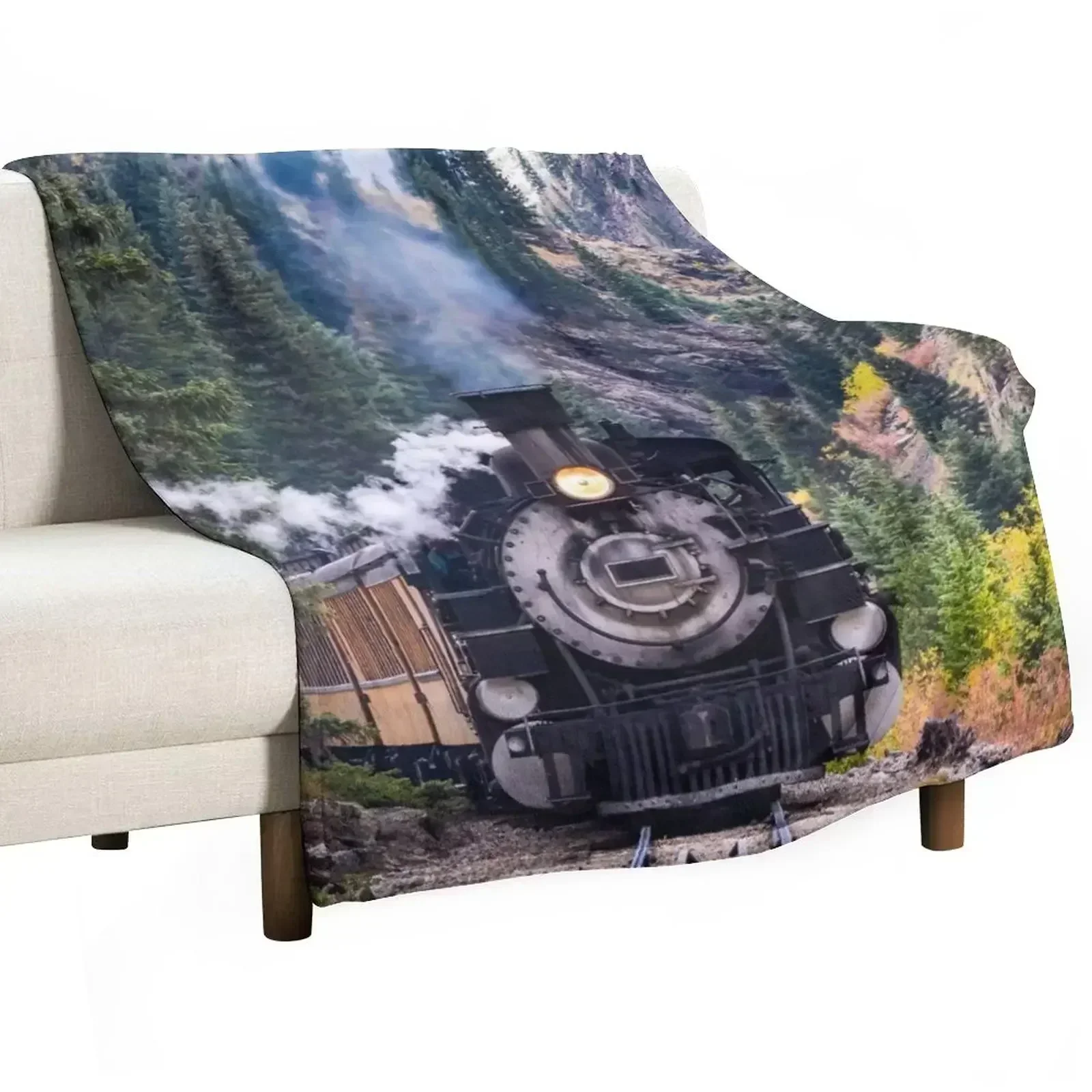 Steam Train in Colorado Throw Blanket anime Luxury Brand halloween Blankets